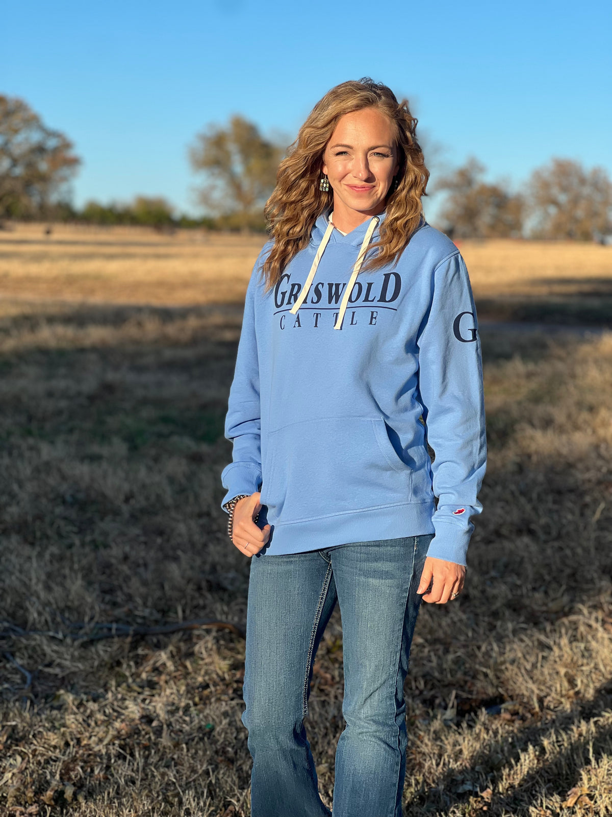 Griswold Cattle Hoody- Blue
